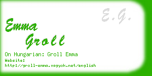 emma groll business card